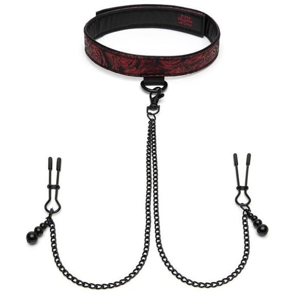 Fifty Shades of Grey Sweet Anticipation Collar Met Tepelklemmen