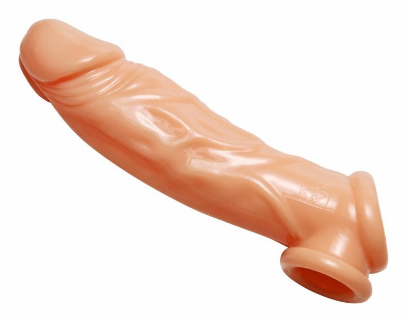 Realistische Penis sleeve met ballstretcher